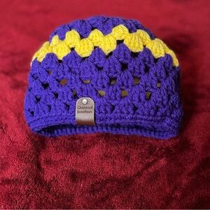 Kids Crochet Hat - Purple and Yellow